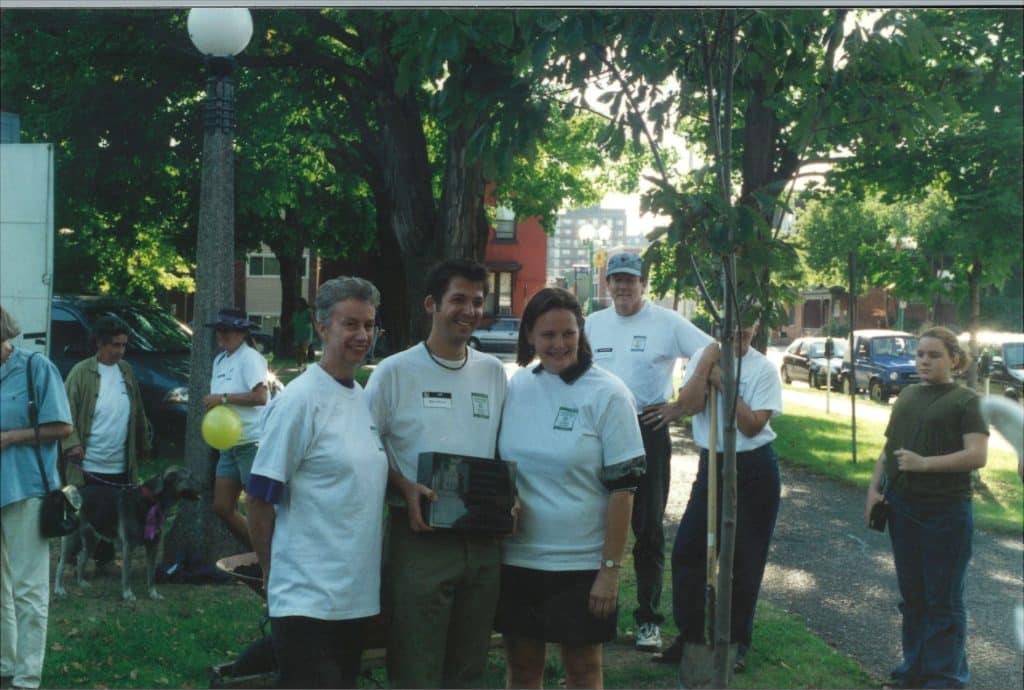 Our 25th anniversary! We planted a tree in Dundonald Park.