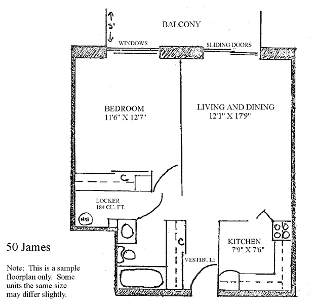 Image showing floor plan, scroll for dimensions.